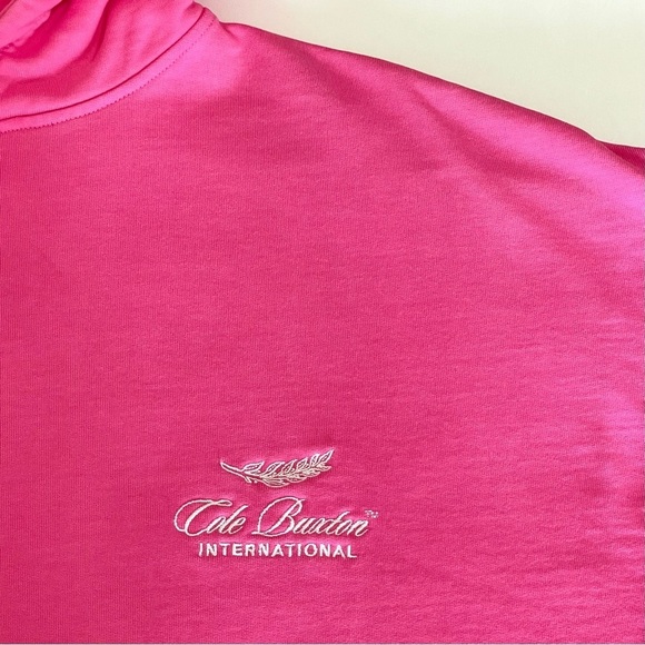 Cole Buxton International Hoodie Heavyweight Cotton Sweatshirt Pink Medium - Picture 9 of 15